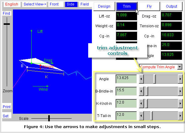Kite Simulator screenshot: Trim Mode #1