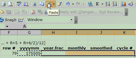 Excel fills it in for you.