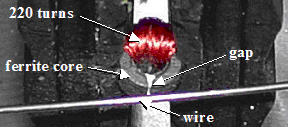 Close-up of the read/write head.