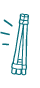 Illustration of two long straws taped together over a short piece of straw.