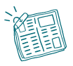 Illustration of how to roll the newspapers, starting from one corner.