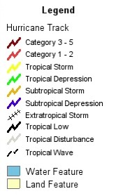 NOAA Hurricane Tracks screenshot