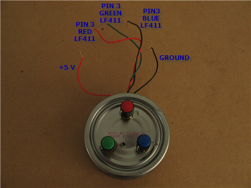 completed potentiometer controls mounted in a tunafish can