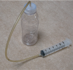 plastic bottle/syringe gas collection apparatus