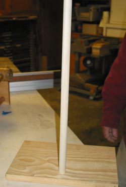 Electricity Electronics Science Project wooden stand from building the test assembly