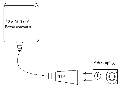 Electricity Electronics Science Project schematic of the power adapter and the Adaptaplug connection