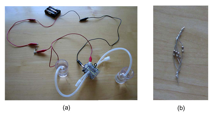 Environmental Engineering Science Project battery connection for electrolysis mode.