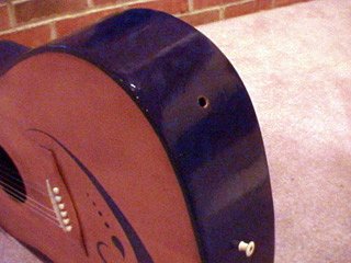 completed hole for mounting the pickup