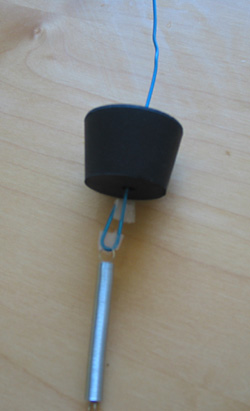 Mechanical Engineering Science Project paper clip through the hole in the stopper