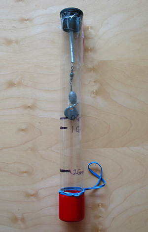 Mechanical Engineering  Science Project example of single-axis vertical accelerometer