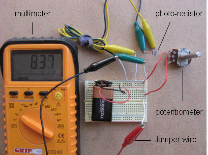 Picture of light sensing circuit.