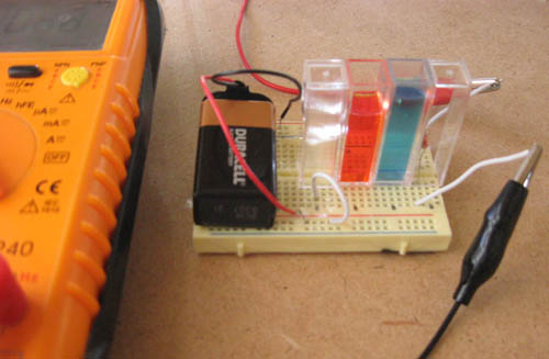 Simple colorimeter set-up