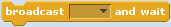 broadcast and wait Scratch block icon