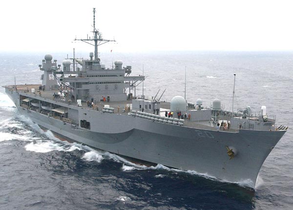Aerodynamics and Hydrodynamics Science project <B>Figure 1.</B> This photo shows a heavy steel ship floating on the ocean. (U.S. Navy, n.d.)