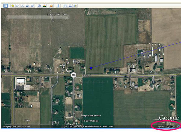 Google Earth satellite image of bird breeding ground