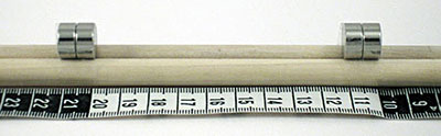A one-stage Gauss rifle: The magnet stages are spaced and measured. 
Physics science project