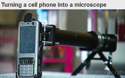 Video on Berkeley cell phone fluorescence microscope.
