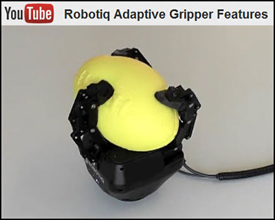 Video of 3 fingered gripper robot hand from Robotiq