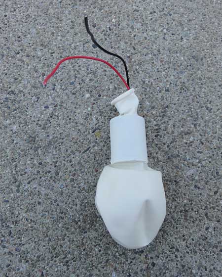 Motor encased in balloon
 Robotics science project