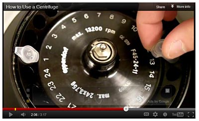 Centrifuge video.