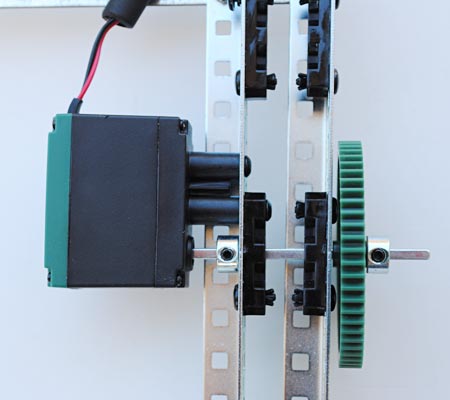 Gear attached to the motor with a shaft. 
Robotics science project