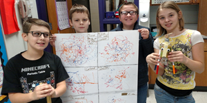 Students with ArtBot Science Project Poster