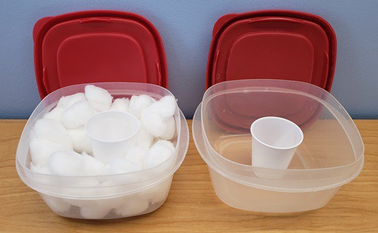 coolers made from food storage containers with and without insulation