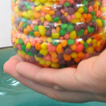 Halloween candy waterfall science project