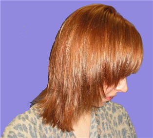 Photo of highlights in a woman's hair
