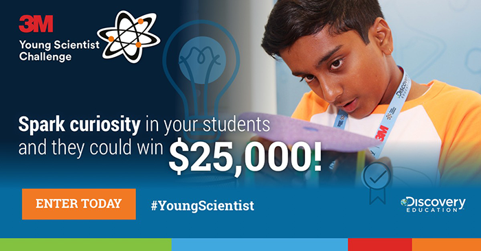 Banner for the 3M Young Scientist Challenge