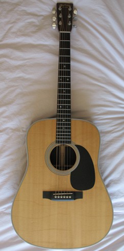 Photo of an acoustic guitar