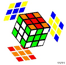 Rubik's Cube with a cross pattern on all six sides