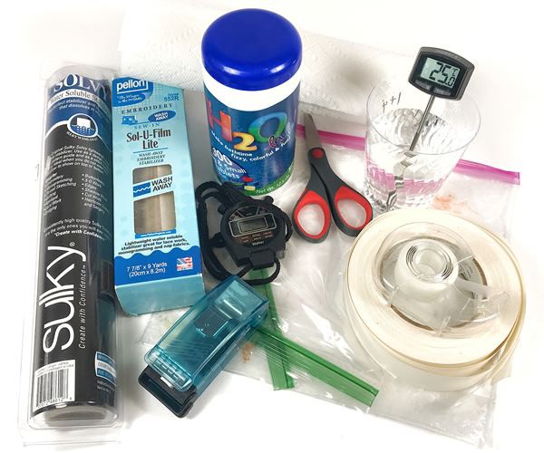 Materials needed for the delayed release tablet lesson.
