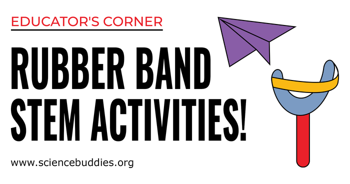 Slingshot device launching a paper airplane for Rubber Band STEM - Educator's Corner Science Activities with Science Buddies