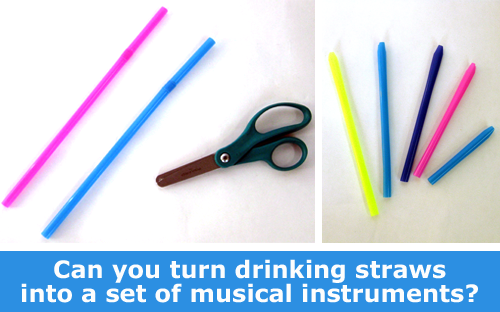 Music science experiment - turn straws into an instrument / Hand-on science STEM experiment