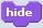 Screenshot of a hide block in the program Scratch