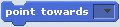 Screenshot of a point towards block in the program Scratch
