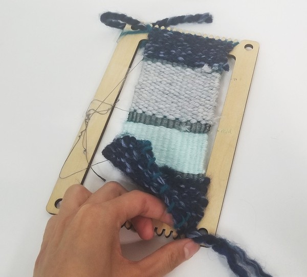 Unlooping patch from loom 
