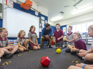 math class playing a game