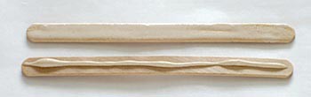 Glue on popsicle sticks spread evenly or placed in a line down the center