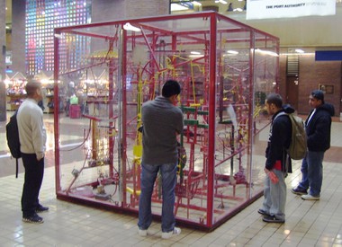 A large kinetic ball sculpture 
