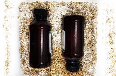 Two bottles that fit perfectly into mushroom material thumbnail.  