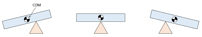  diagram showing balance point and center of mass  
