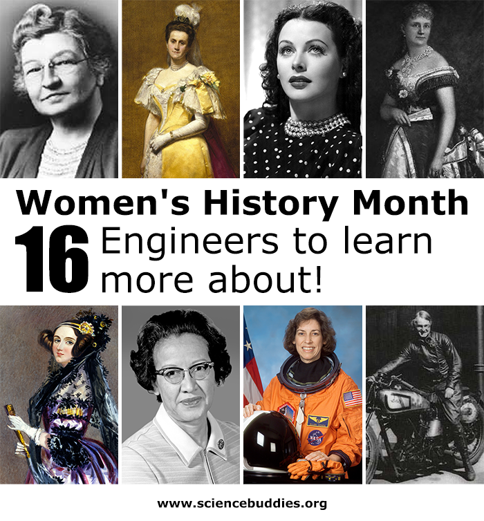 Photo collage of eight female engineers