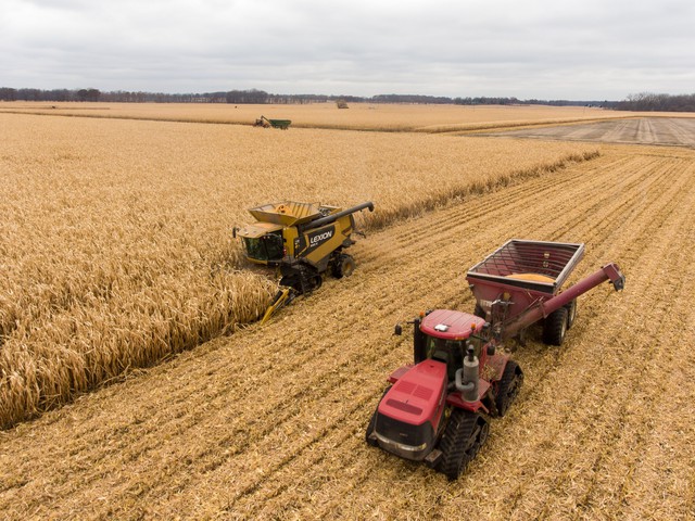 machinery in a field