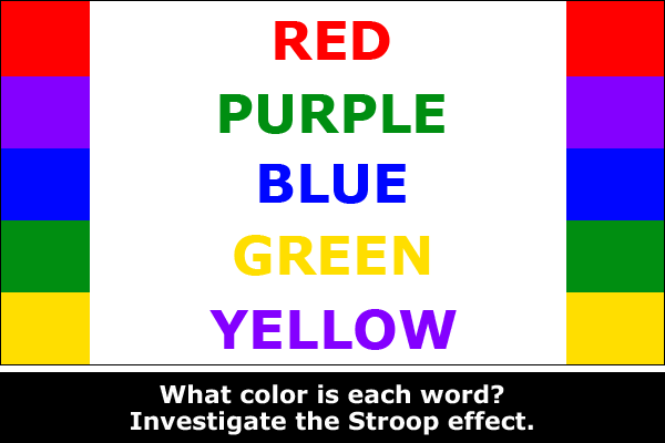 Explore the science of the Stroop effect / Hand-on STEM experiment