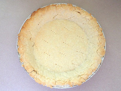 A baked pie crust