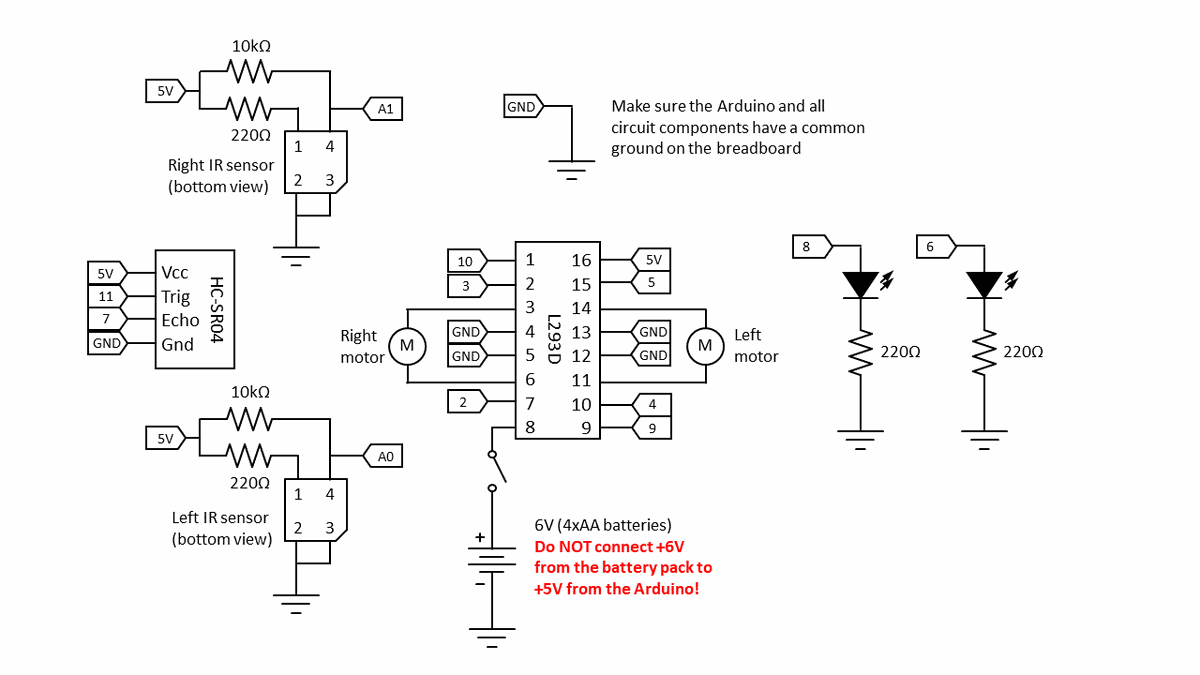 Build a Miniature SelfDriving Car Circuit Diagram