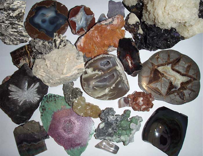 An assortment of minerals
