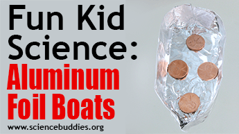 Small boat made from aluminum foil